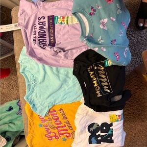 Wonder Nation Long Sleeve Tees - Purple, Blue, Black, Yellow, White